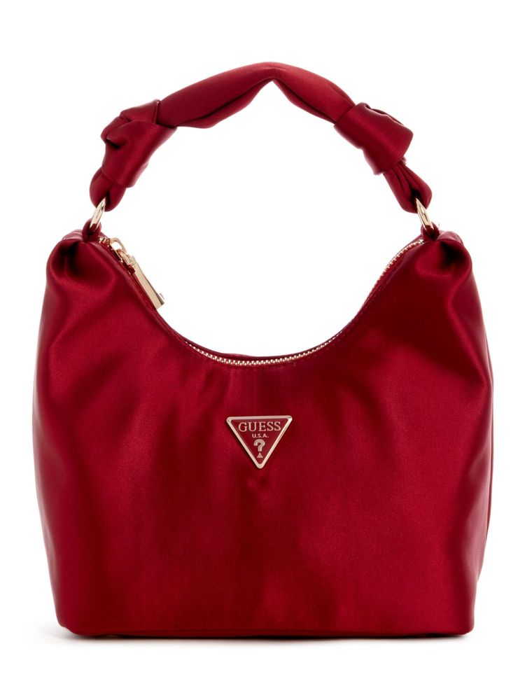 Guess Women Claret Solid Velina Hobo Bag-image-16