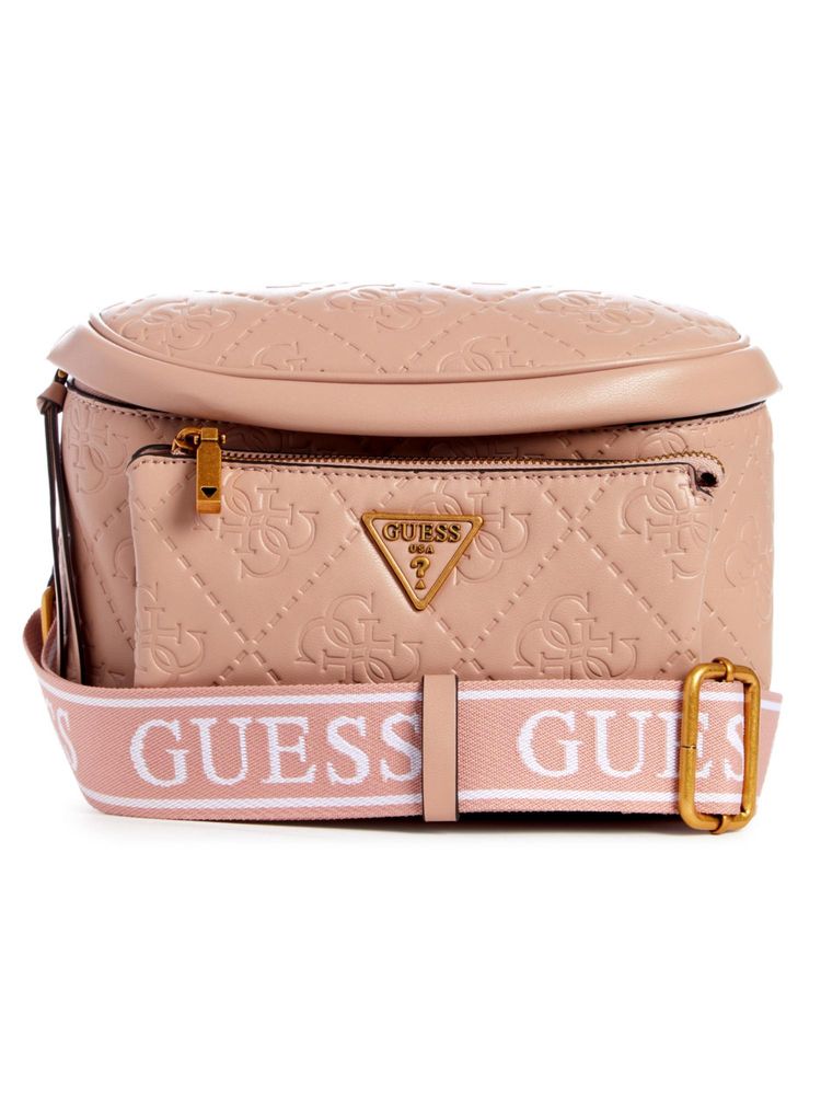 Guess Women Rosewood Logo Monogram Power Play Mini Sling Bag-image-9