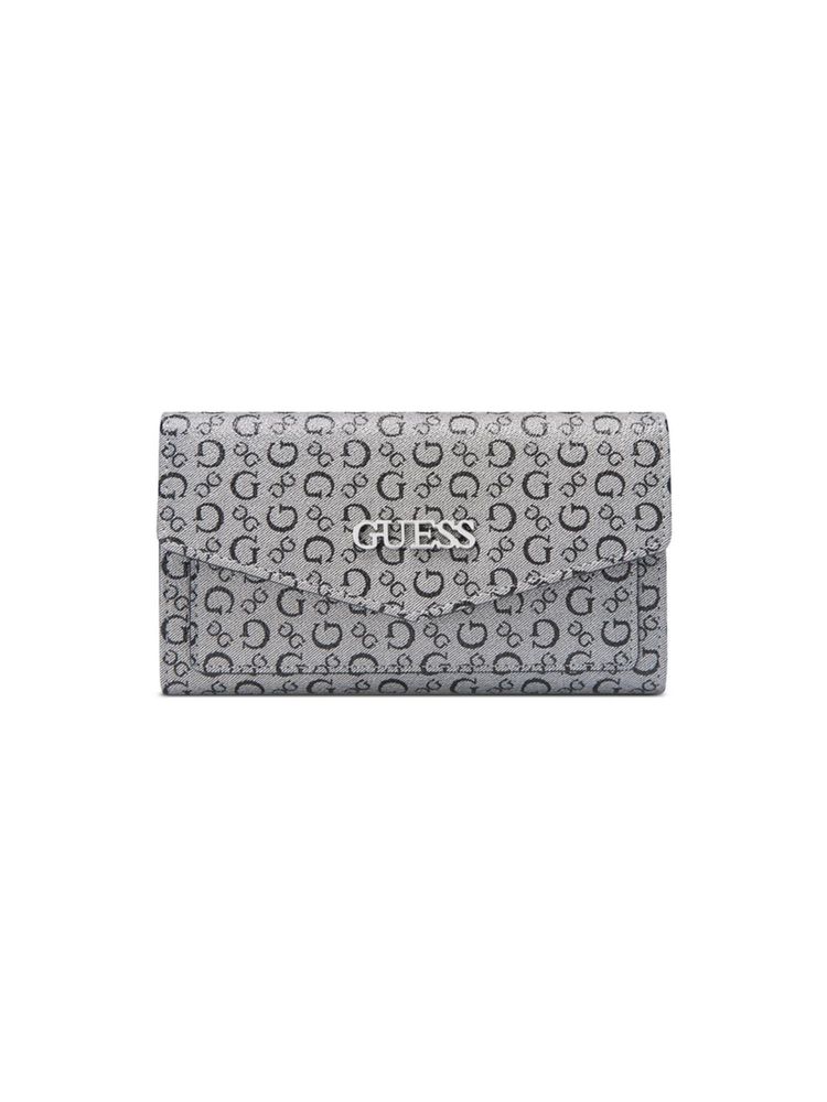 guess fashion Guess Women Black Monogram Niko Slim Continental Long Wallet-picture-28