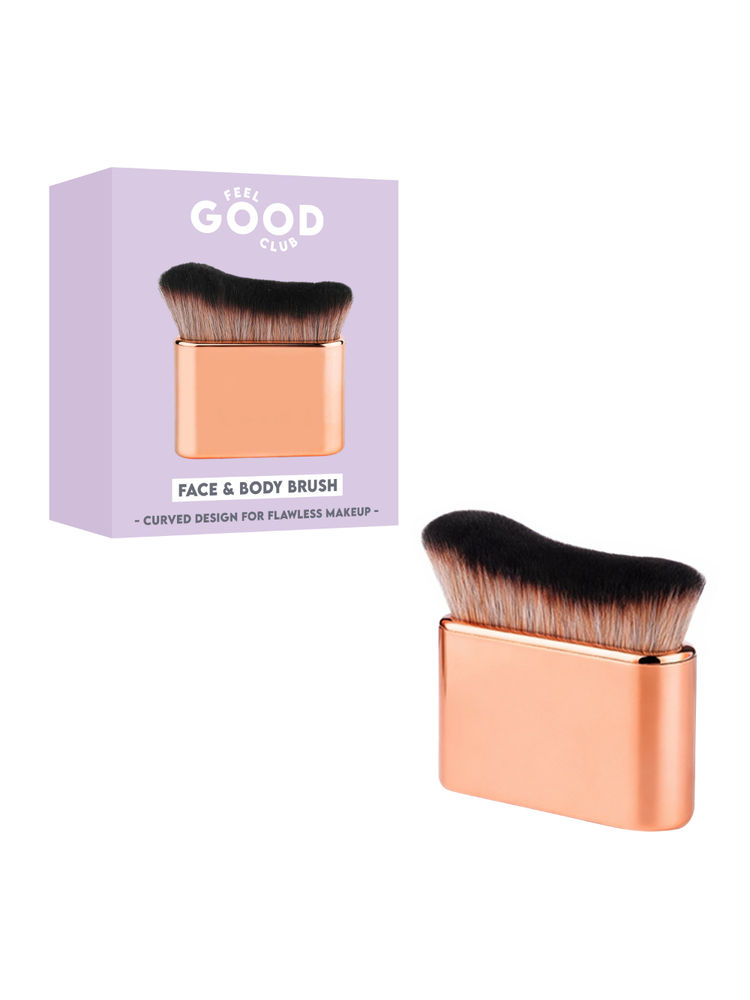 Feel Good Club Face & Body Makeup Curved Brush For Blending Foundation Bronzer Highlighter & Powder-picture-17