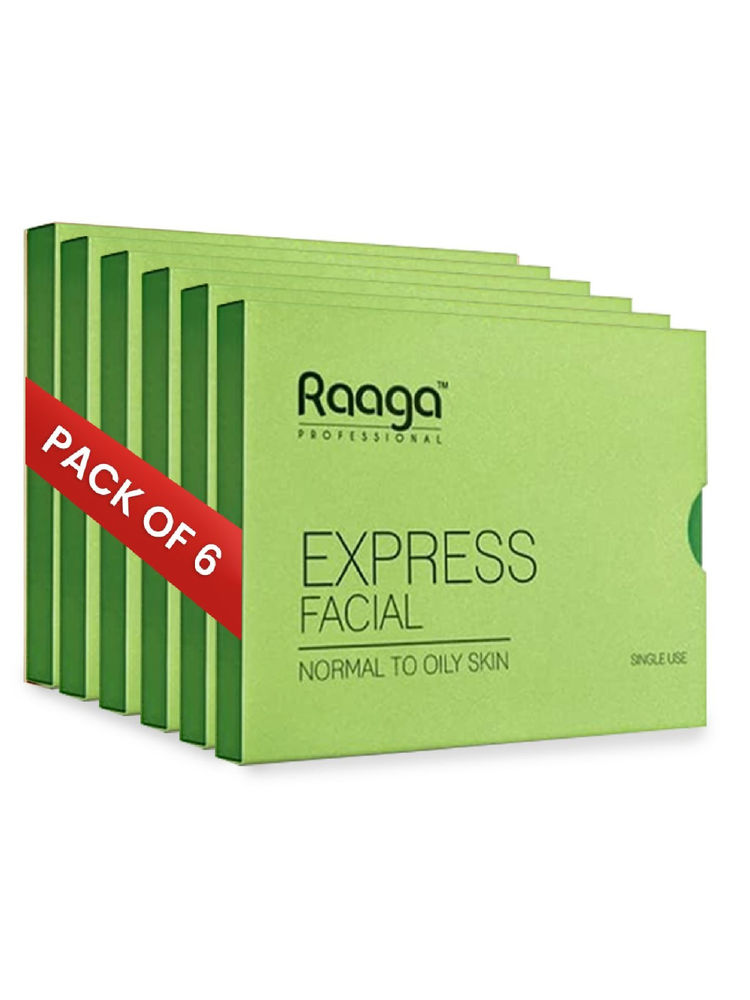 Raaga Professional Express Revitalising Facial Kit For Normal To Oily Skin - Pack Of 6