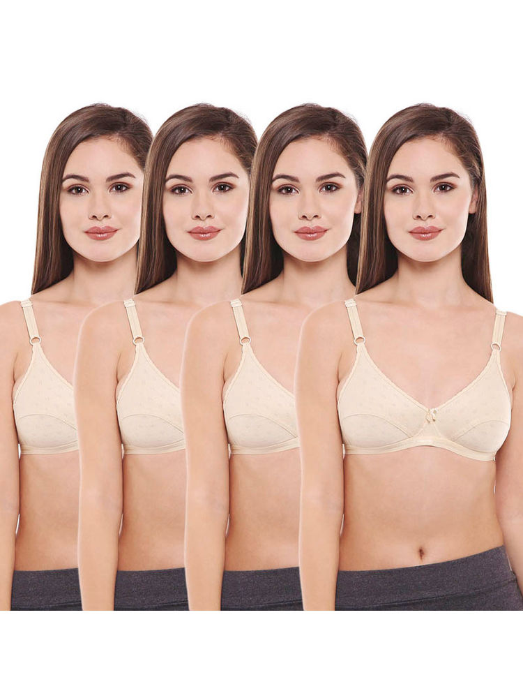 Bodycare Pack Of 4 Full Coverage Bra - Nude-picture-28