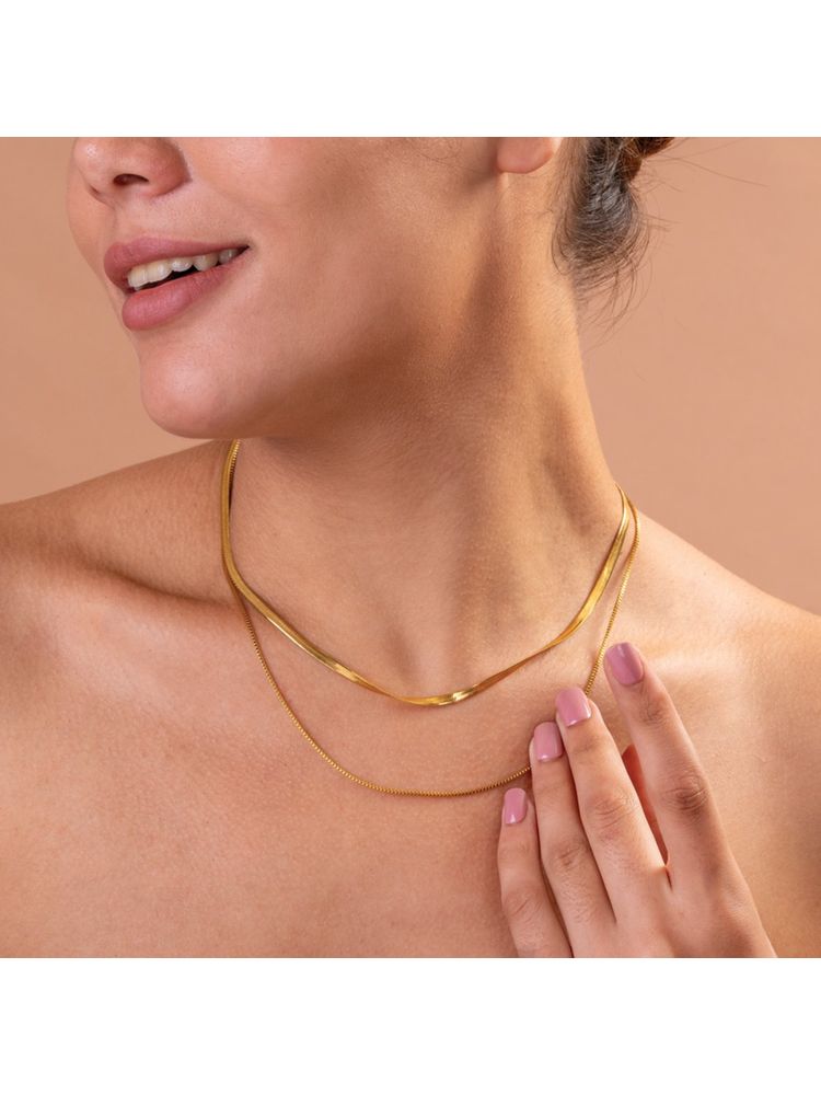 Palmonas Women Double Chain Delight Necklace-image-5