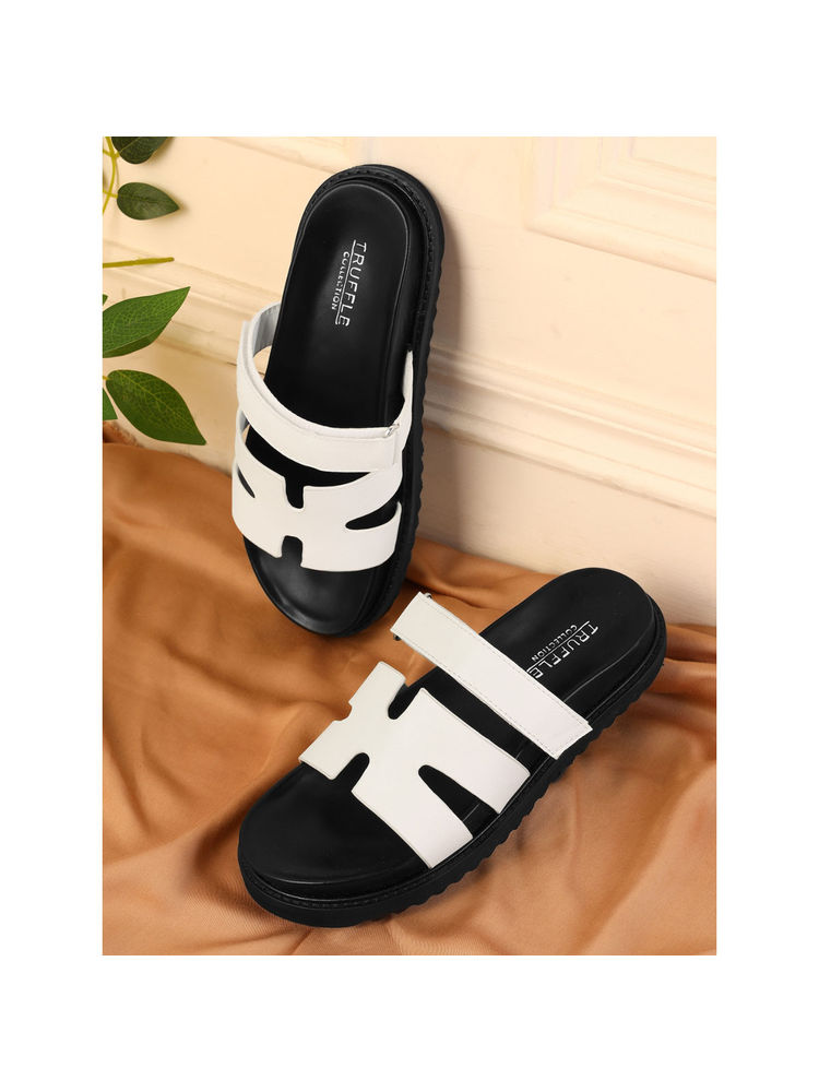 Truffle Collection White Solid Sandals-picture-18