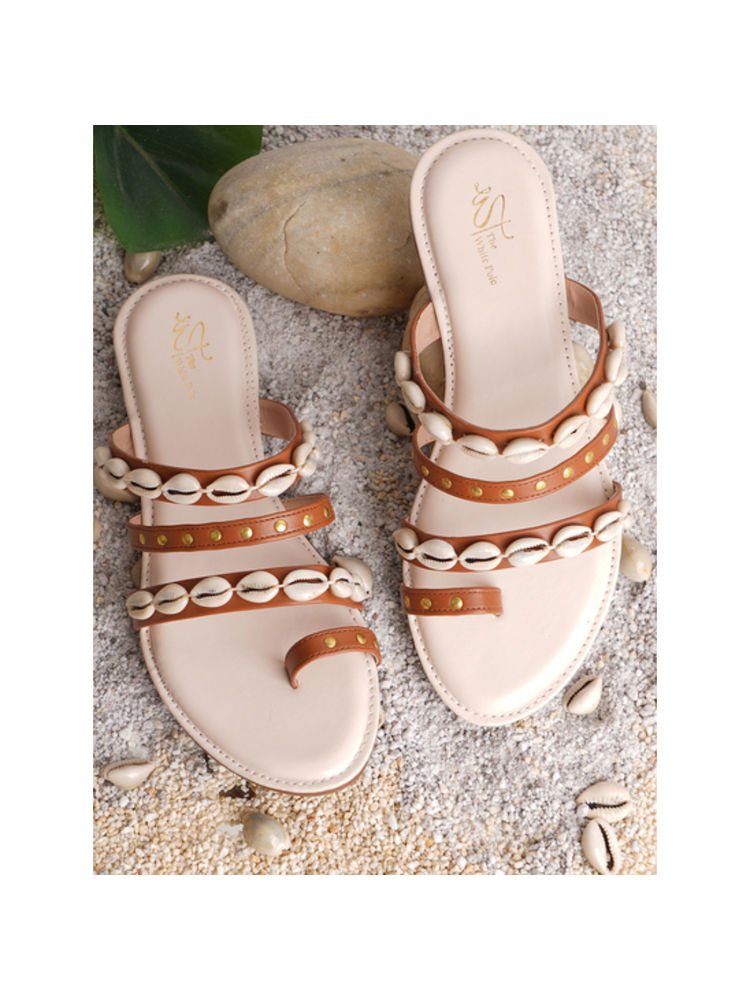 The White Pole Women White Polyurethane (Pu) Flats-picture-22