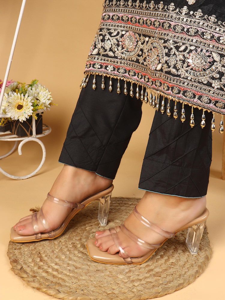 ELLE Women Beige Block Heels-image-18