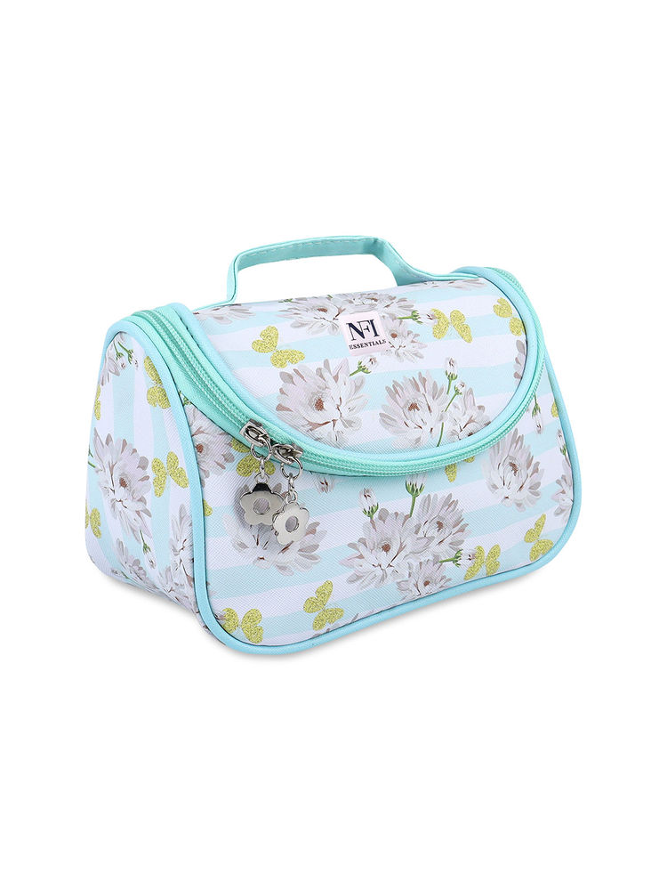 NFI Essentials Floral Print Cosmetics Makeup Vanity Case Jewellery Pouch (M)-picture-30