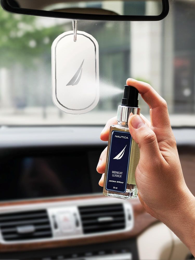 Nautica Aroma Spray & Hanging Tag Car Fragrance- midnight leather-image-2
