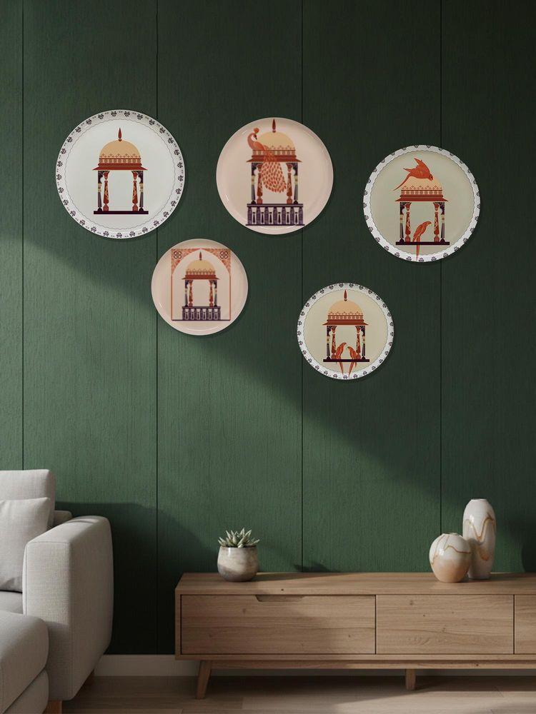 Nestroots Heritage Monument Theme Metallic Wall Plates (Pack of 5)-image-18
