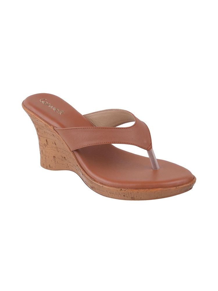 Catwalk Women Wedges Heels - Tan-image-10