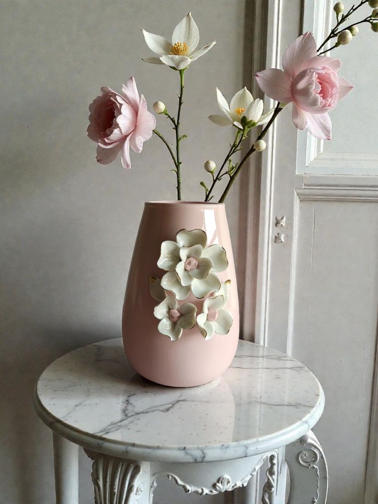 Sun Mun Decors Premium Ceramic Pink Vase-image-6