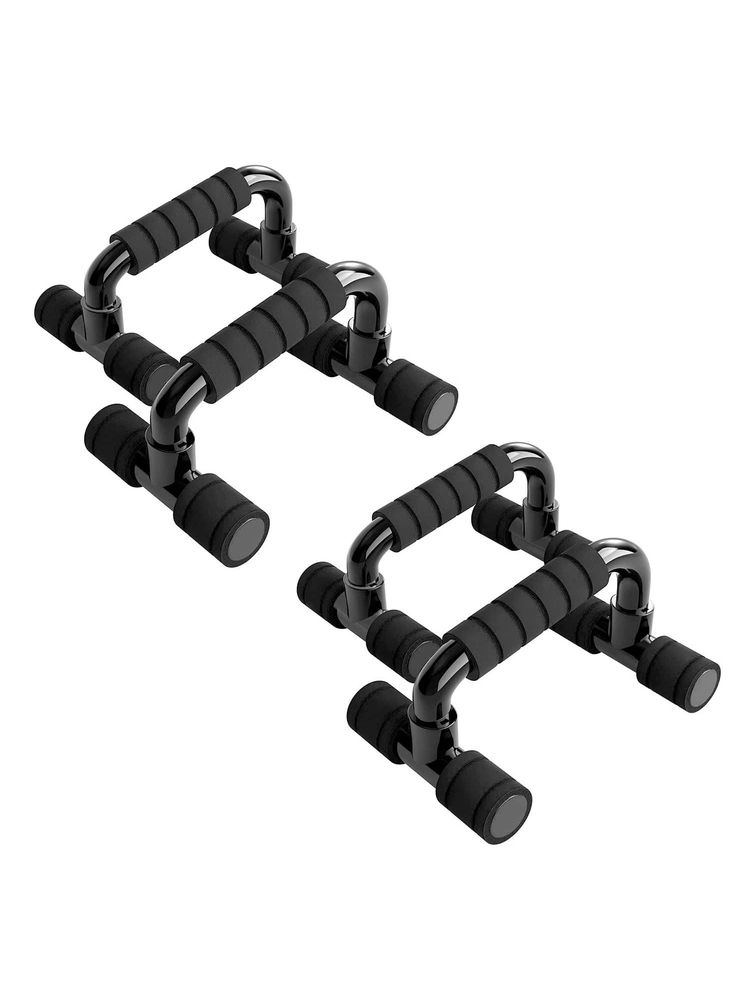 Strauss Pack of 2 Black Moto Push up Bar