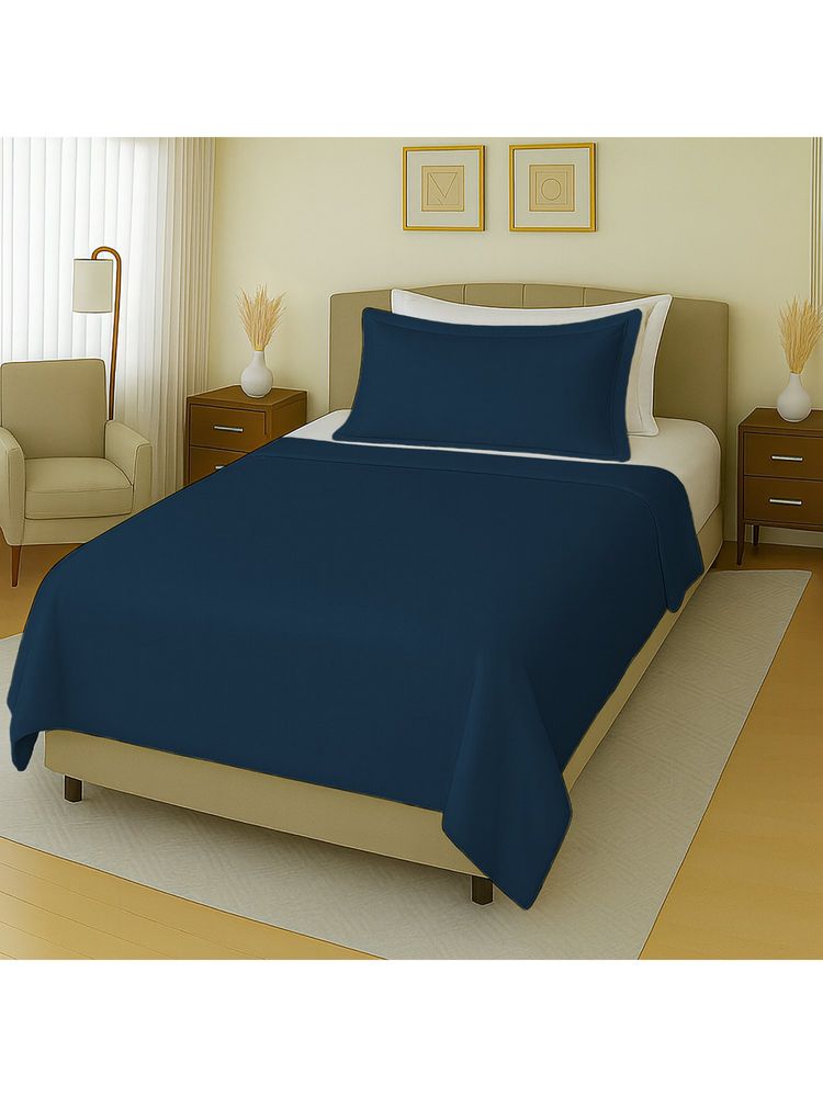 Mayfair Homes London 100 % Cotton 144TC Single Bedsheet with 1 pillow covers-picture-22