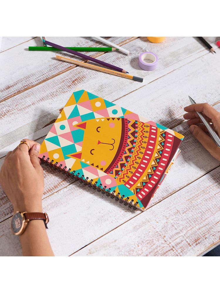 Chumbak Multi-Color Aztec Cats Notebook