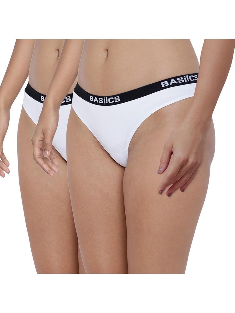 BASIICS by La Intimo Womens White Dulce Candy Briefs (Pack Of 2)-image-38
