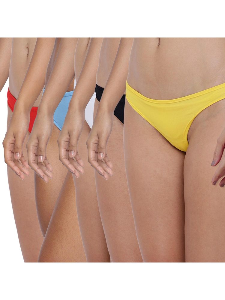BASIICS by La Intimo Spiffy Semiseamless Thongs (Pack of 5)-image-20