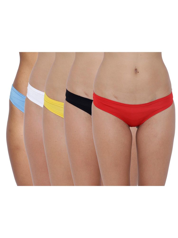 BASIICS by La Intimo Multi-Color Amor Love Semiseamless Bikinis (Pack of 3)-image-21