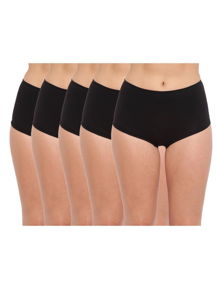 BASIICS by La Intimo Black Hanky Panky Boyshorts (Pack of 5)-image-39