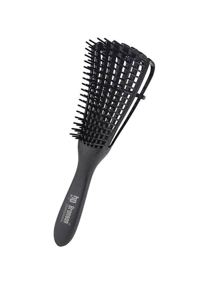 Bronson Professional Wet And Dry Hair Detangler Hair Brush With Spacing Clip - Colour May Vary-image-6