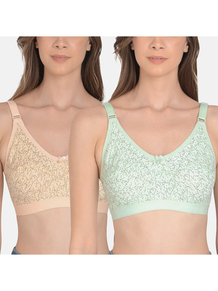 Mod & Shy Pack of 3 Printed Non Cut and Sew Everyday Bra - Multi-Color-image-6