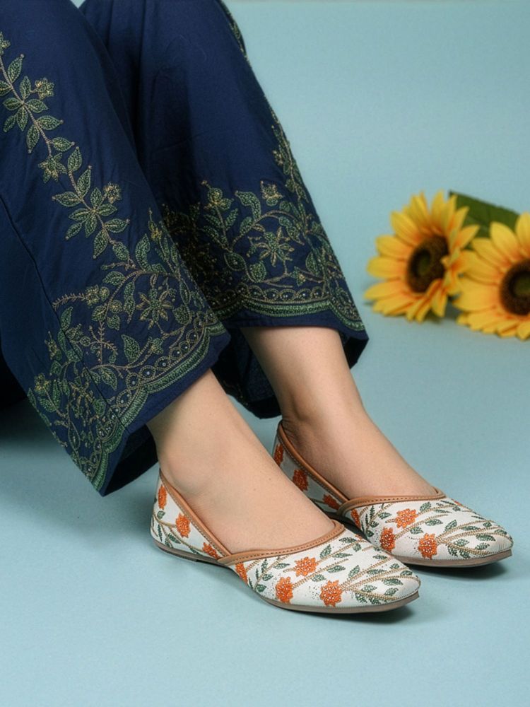 Iconics Women Floral Embroidered Ethnic Juttis-picture-40