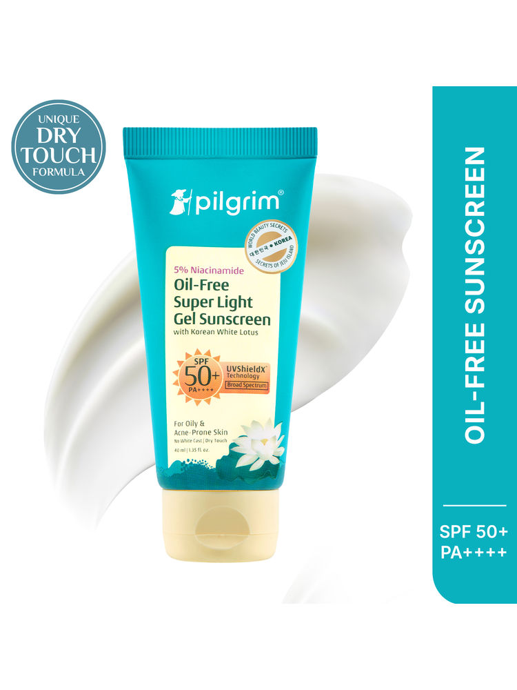 Pilgrim 5% Niacinamide Oil-Free Super Light Gel Sunscreen SPF 50+ PA++++ With Korean White Lotus-image-3