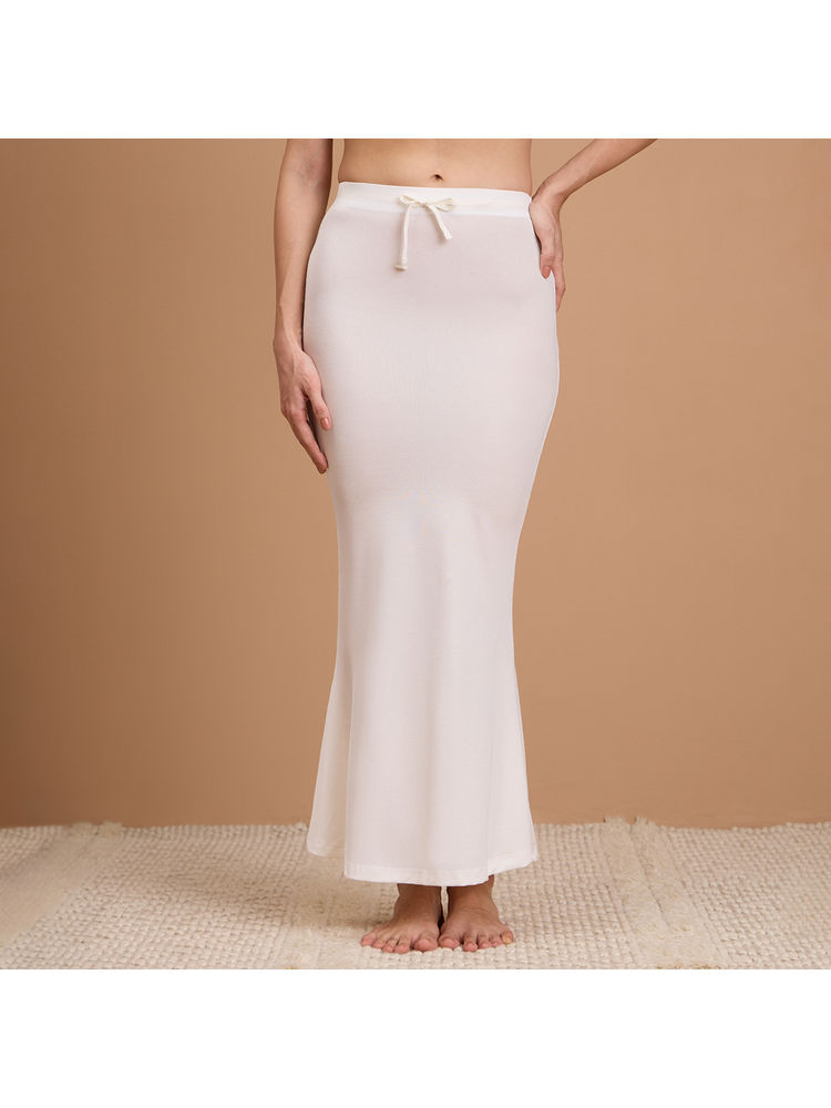 Nykd By Nykaa NYOE01 Mermaid Saree Petticoat Off-White-picture-14