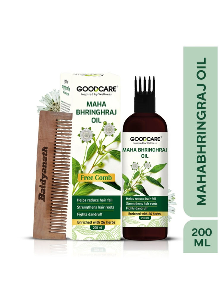 GOODCARE Maha bhringraj Hair Oil Ayurvedic blend for hairfall, dandruff and root strength With Comb-picture-47