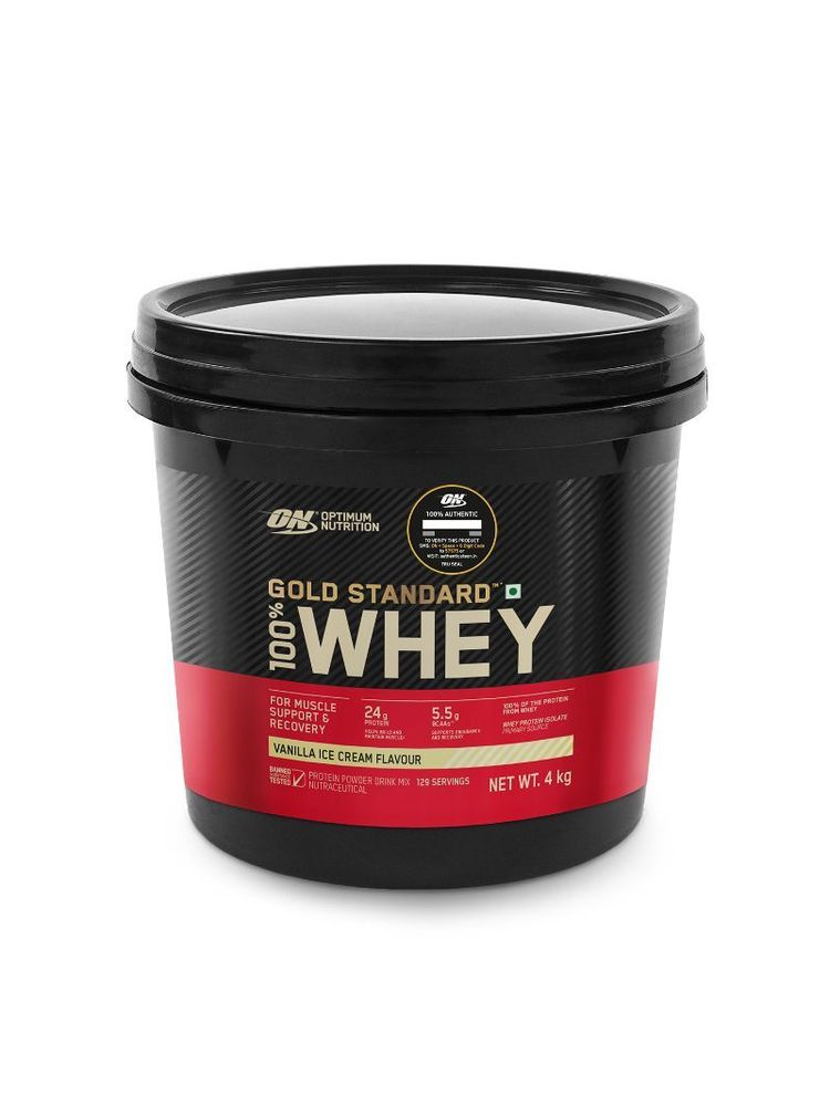 Optimum Nutrition (ON) Gold Standard 100% Whey Protein Powder - Vanilla Ice Cream