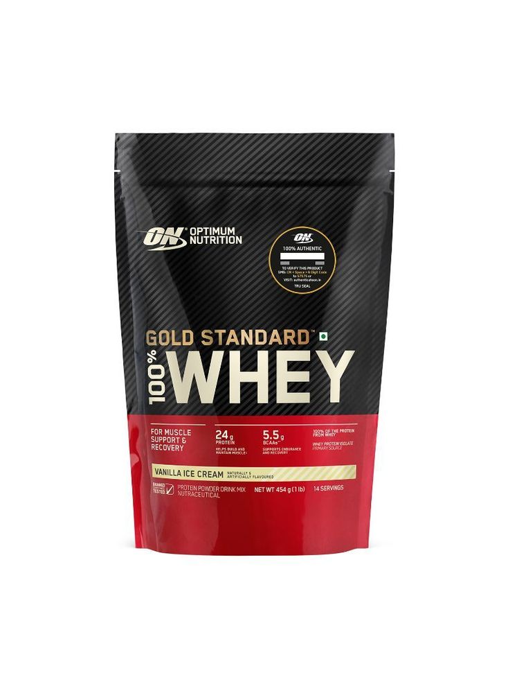 Optimum Nutrition (ON) Gold Standard 100% Whey Protein Powder - Vanilla Ice Cream