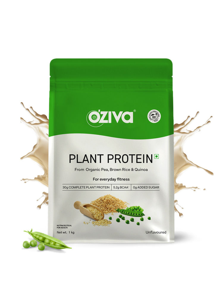 OZiva Organic Plant Protein, 30g Pea Protein Isolate + Brown Rice Protein, Soy Free, Unflavoured-picture-15