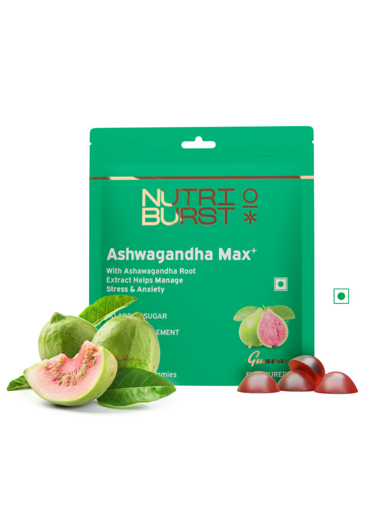 Nutriburst Ashwagandha Max+ Gummies - Guava