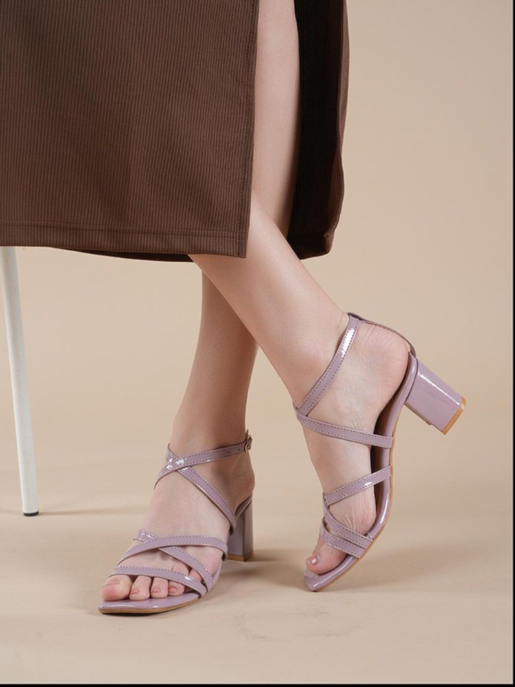 MOZAFIA Women Pink Block Heels-image-32