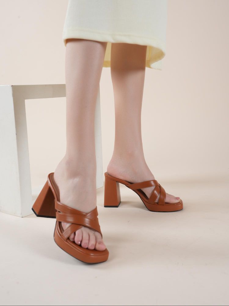 MOZAFIA Women Brown Classic Block Heels-image-37