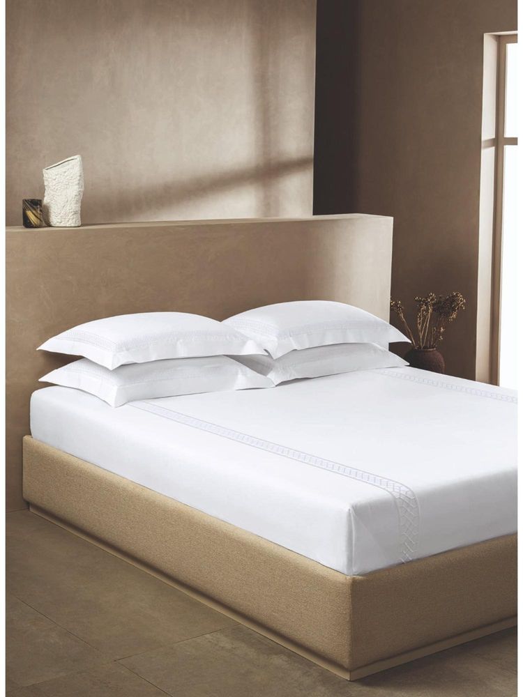 SANSAAR A D'DECOR BRAND LIVE CONSCIOUSLY Brilliant White King Bedsheet With 2 Pillow Covers-image-5