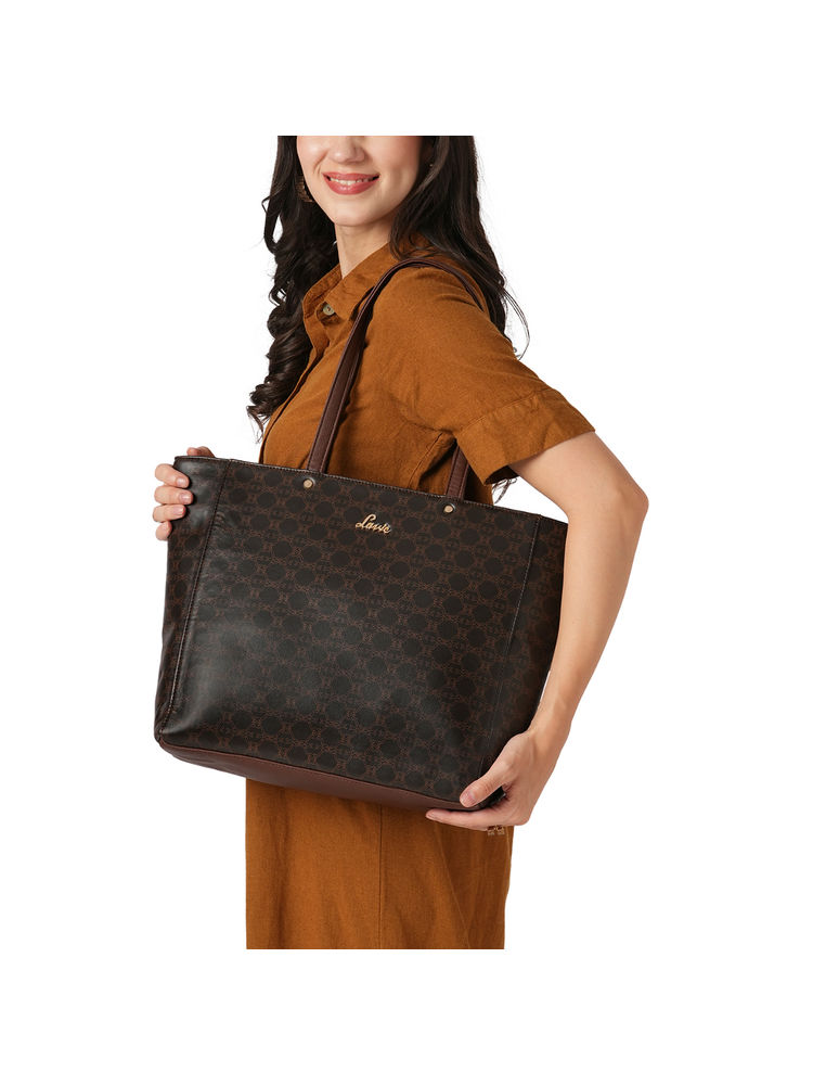 Lavie Mono Amanda Women's Large Tote Handbag (Choco) (One Size)-image-13