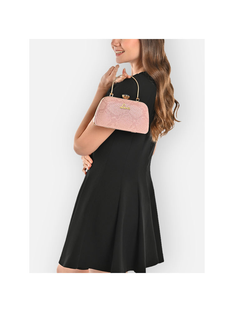 Lavie Women Pink Textured Clutch (S)-image-15