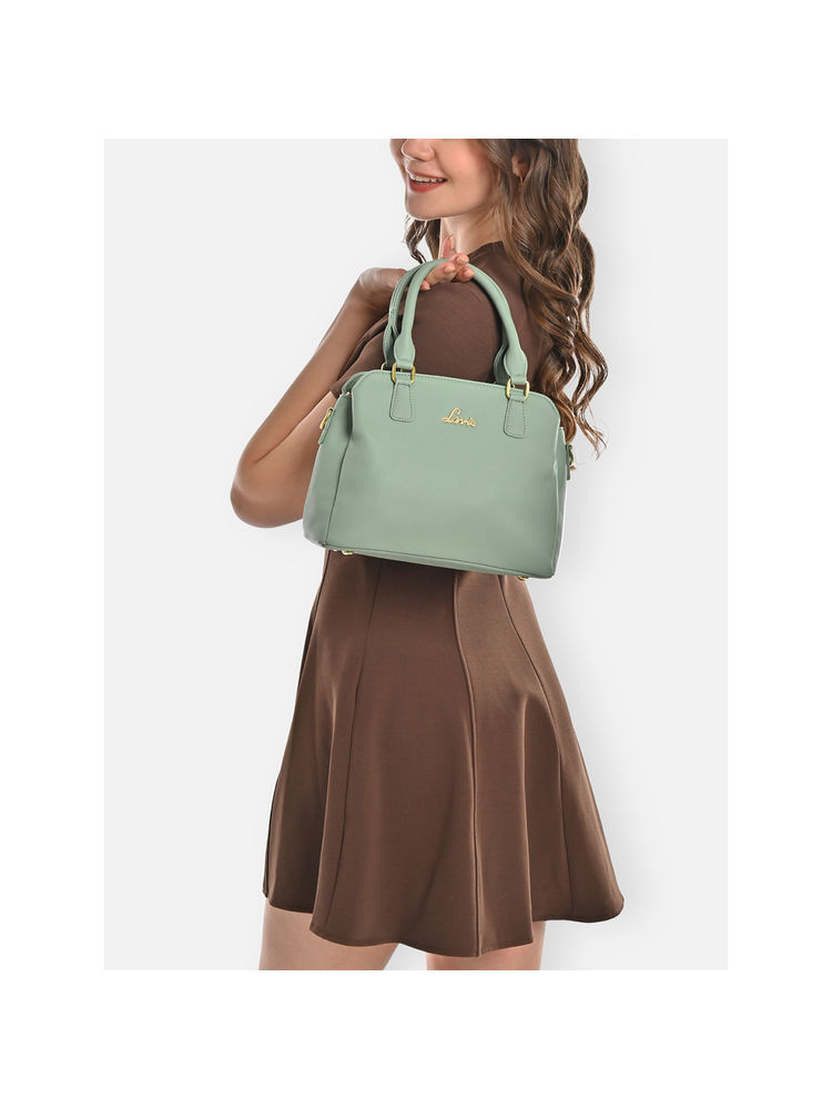 Lavie Women Green Solid Satchel Bag (S)-image-36