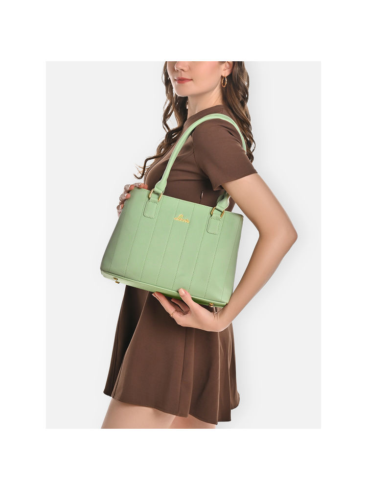 Lavie Women Green Solid Satchel Bag (M)-picture-27