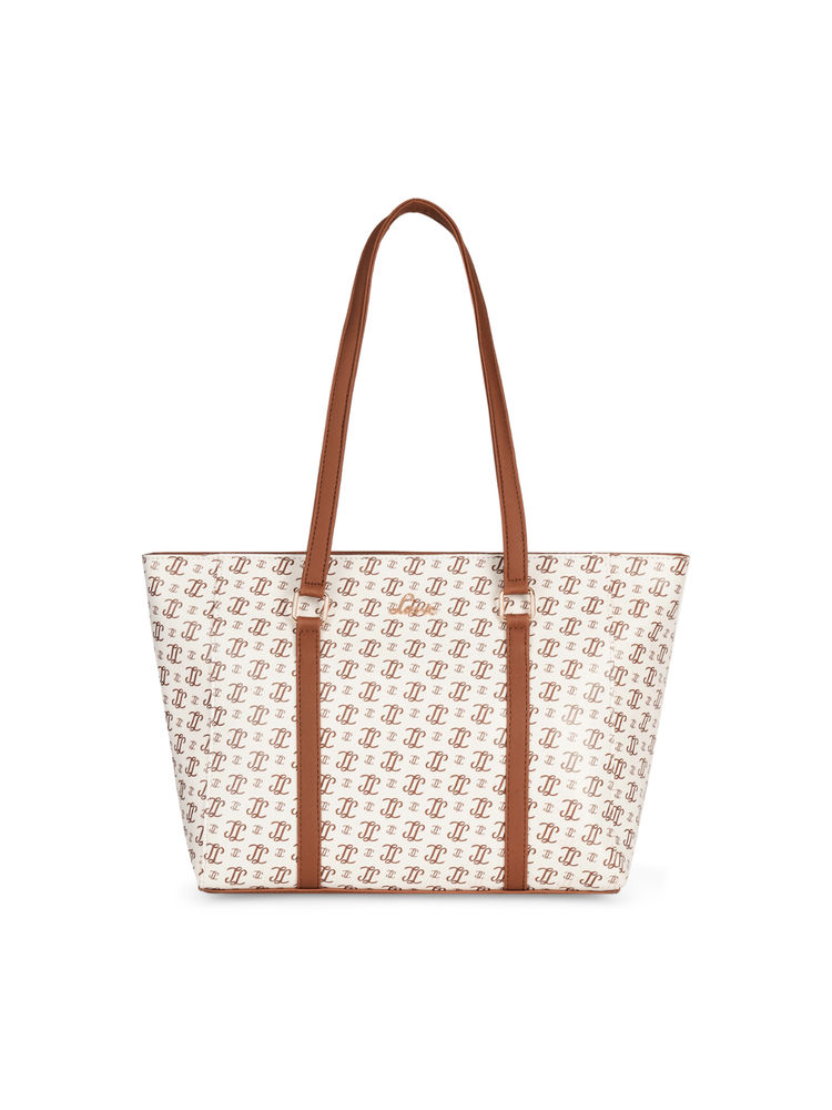 Lavie Womens White Mono Ll Veronica Tote Bag (L)-picture-29