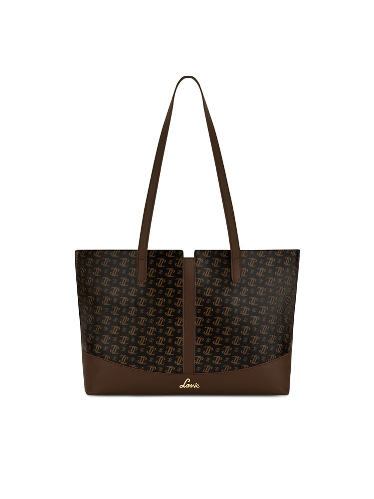 Lavie Womens Black Mono Ll Samara Tote Bag (L)-image-9