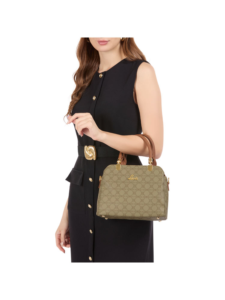 Lavie Womens Beige Neeza 3C Satchel with Detachable Strap (S)-picture-28