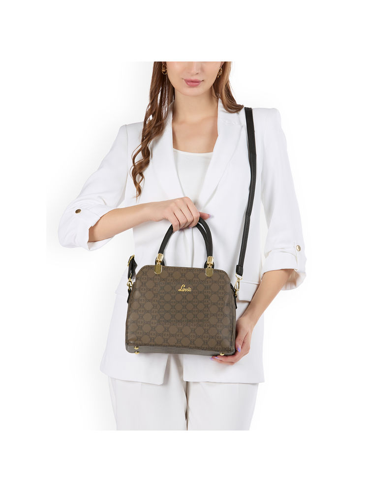Lavie Womens Beige Neeza 3C Satchel with Detachable Strap (S)-picture-17