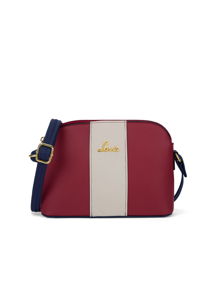 Lavie Womens Red Janice Colorblock Horizontal Sling Bag (M)-picture-33