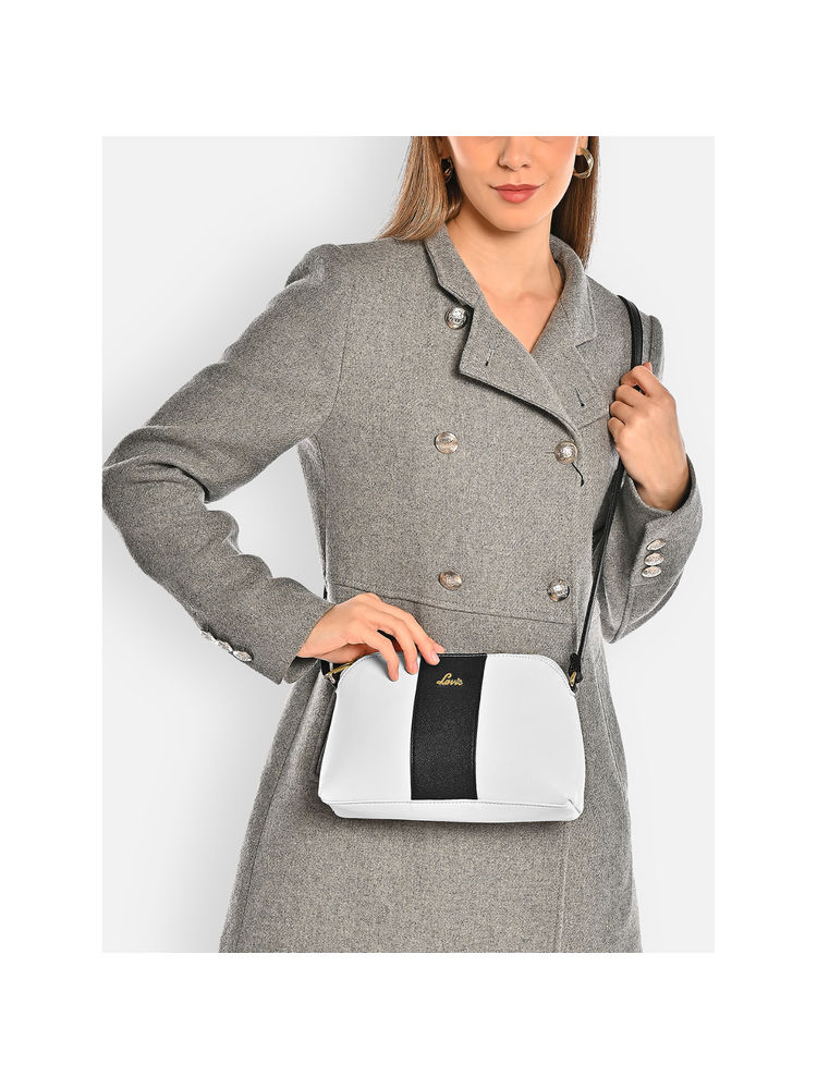 Lavie Womens White Colorblock Dm Sling Bag (S)-image-14