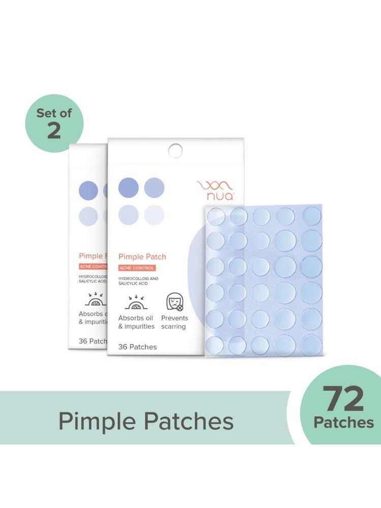 Nua Pimple Patch Acne Control, Hydrocolloid And Salicylic Acid - Pack of 2