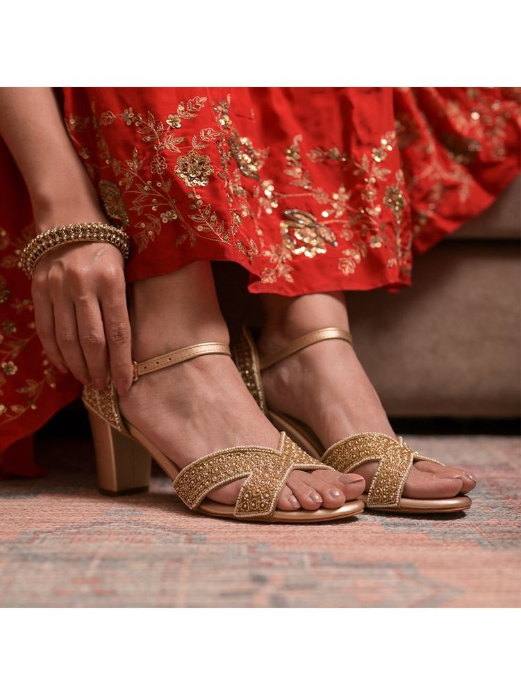 Coral Haze Jeniffer Gold Heels-picture-21