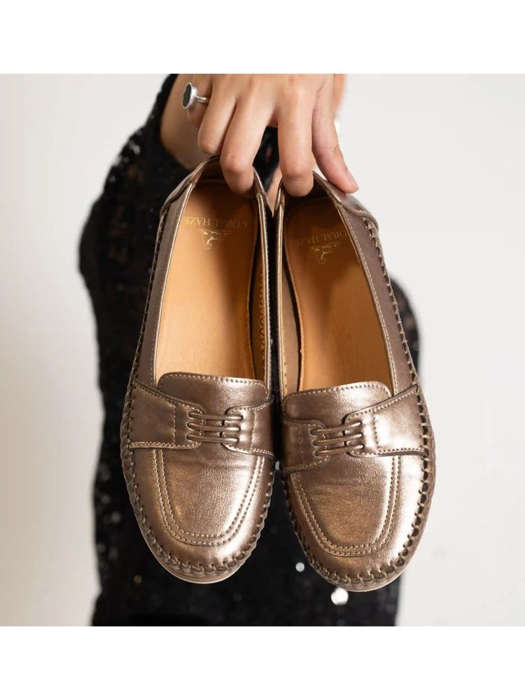 Coral Haze Cadence Bronze Loafers-image-13
