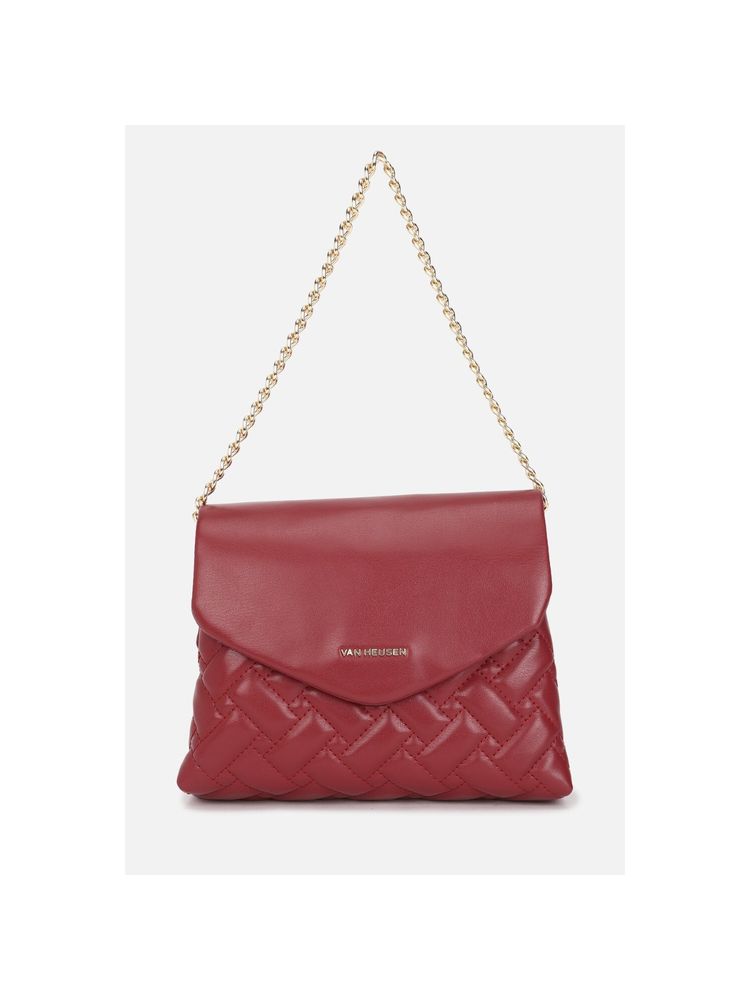 Van Heusen Women Maroon Solid Sling Bag-picture-16