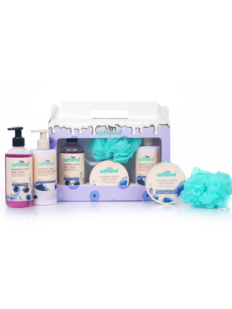 MCaffeine Blueberry Treasure Bath & Body Gift Kit- Premium Rakhi Gift Box